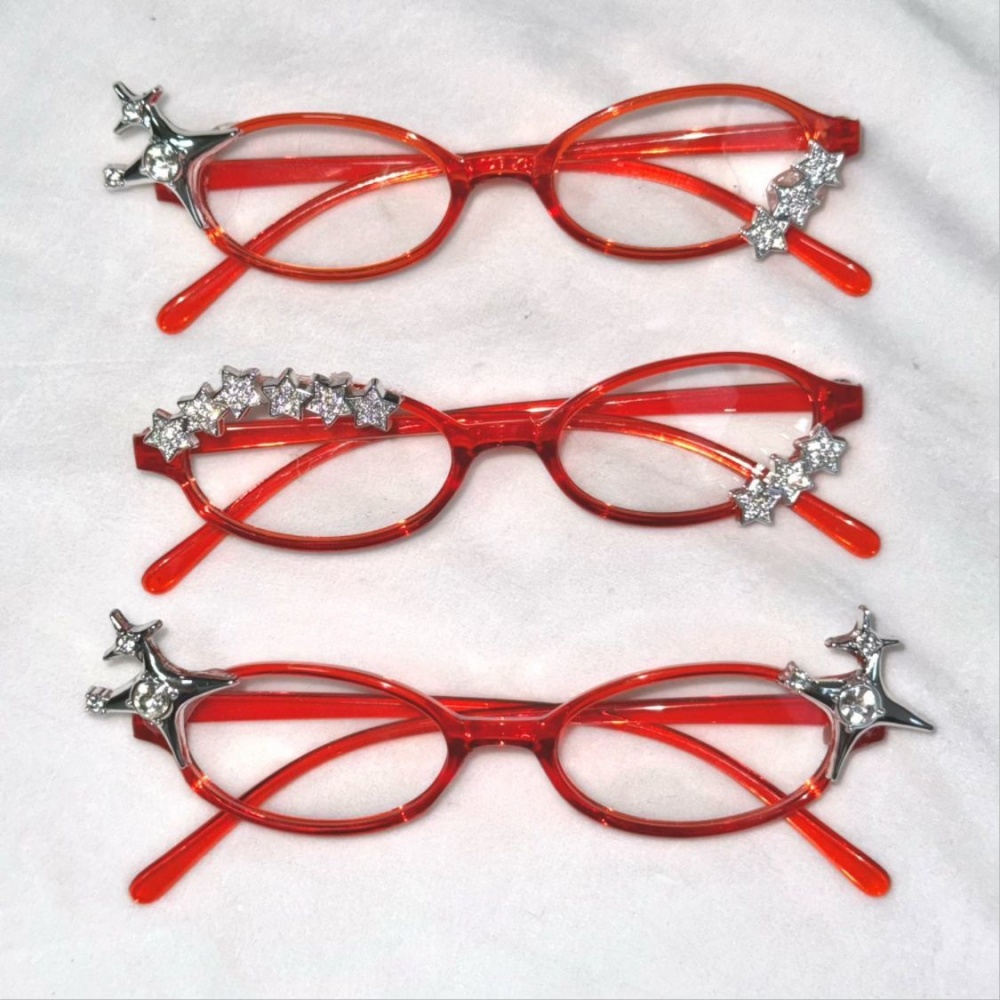 Cosplay Floating Prop - Óculos Y2K com Strass em Formato