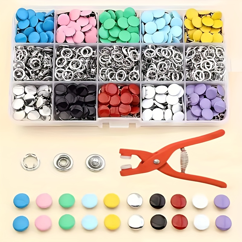 Snap Fastener Set - 100 Peças de Botões de Costura