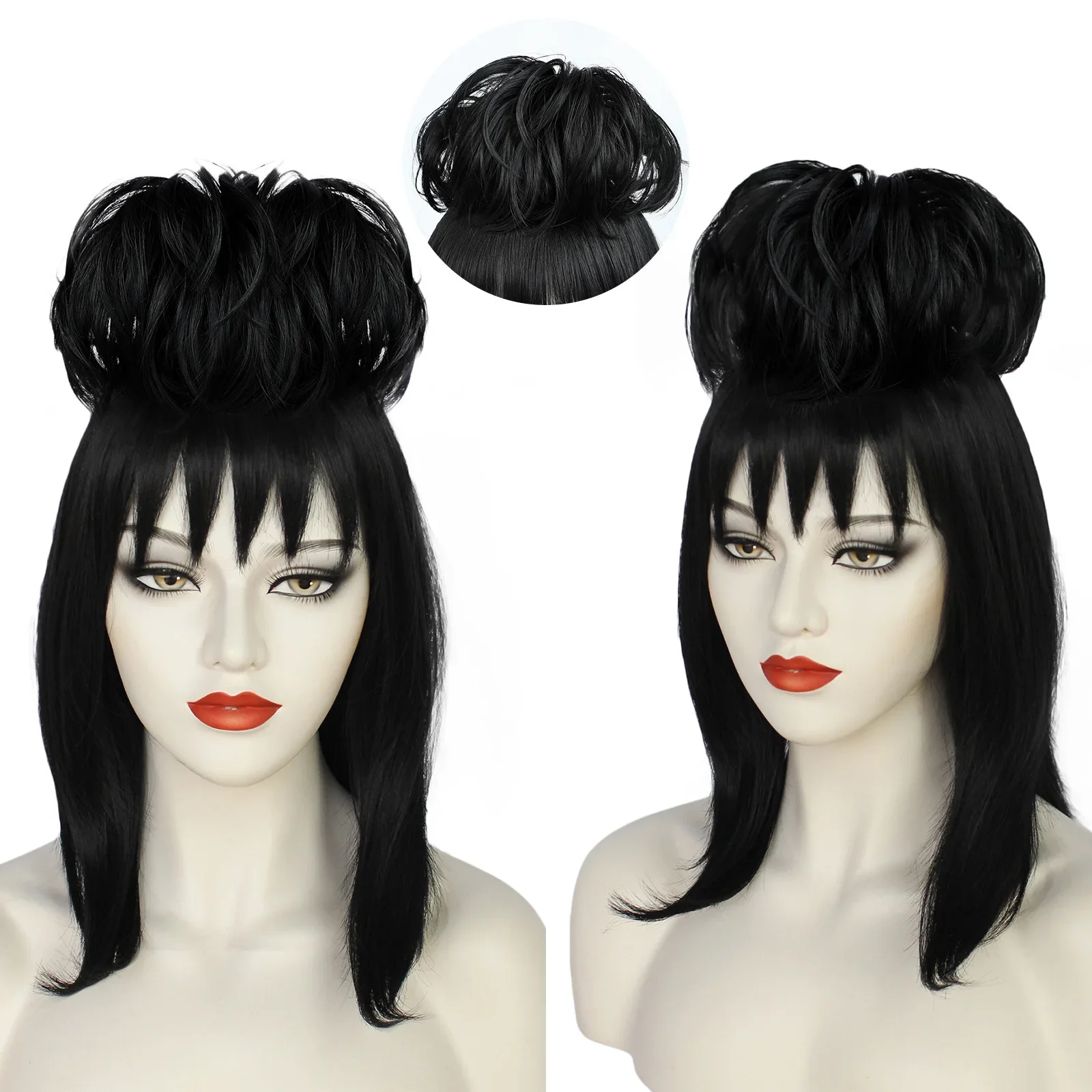 Cosplay Floating Prop - Lydia deetz peruca cosplay vestido de