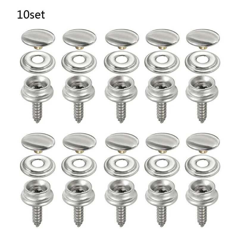 10 Conjuntos Aço Inoxidável Ta - Snap Fastener Set avaliação e preço