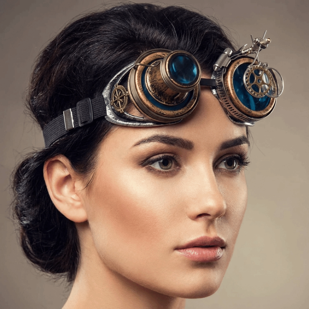 Óculos Steampunk com Lentes Co - Detachable Cosplay Prop avaliação e preço